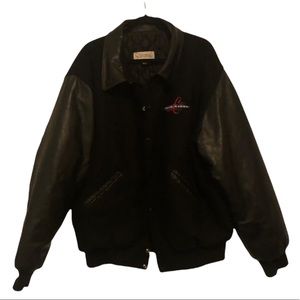 All Black Coors Light Letterman Jacket w Leather Sleeves - XXL